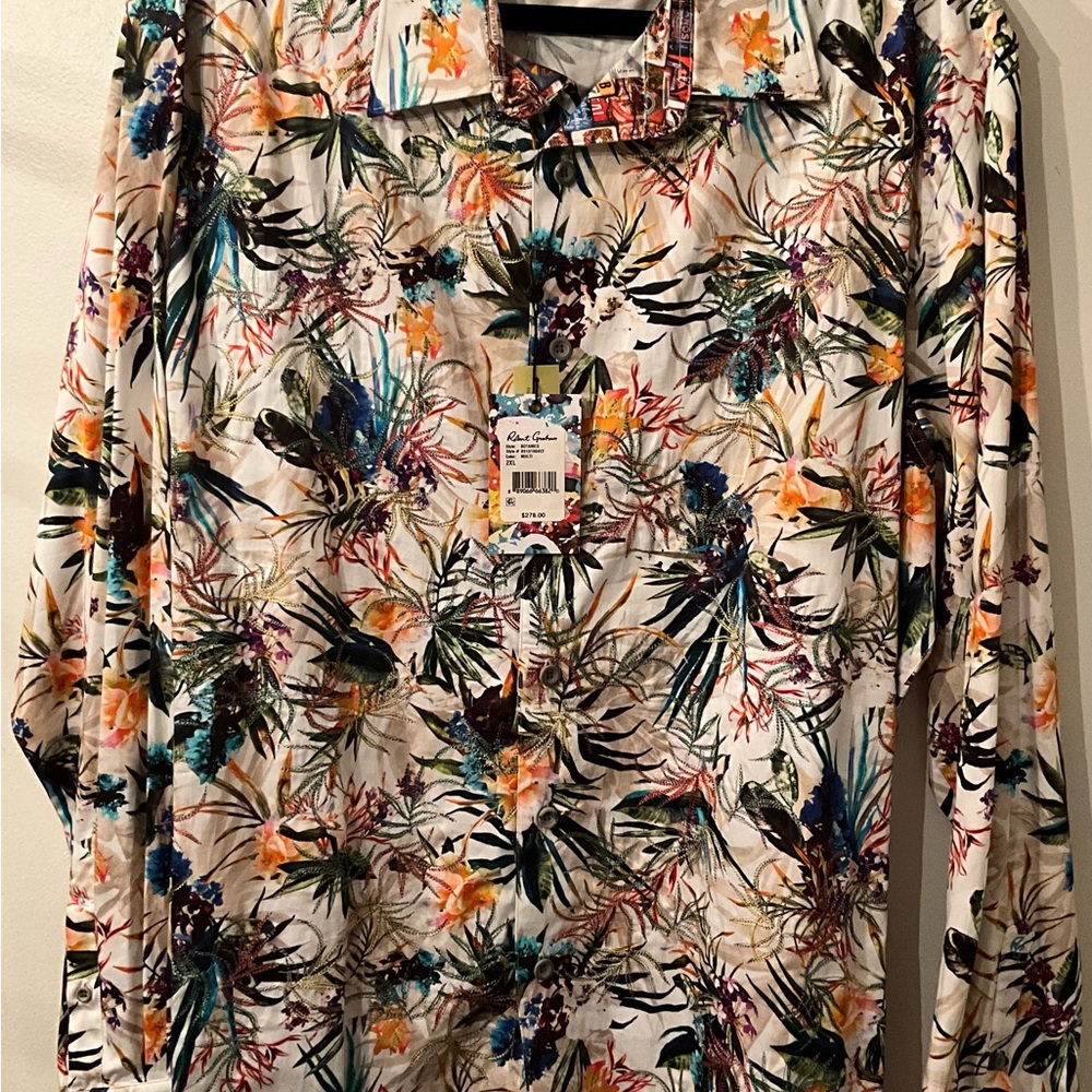 Robert Graham NWT Multicolor Botanical Print Shirt